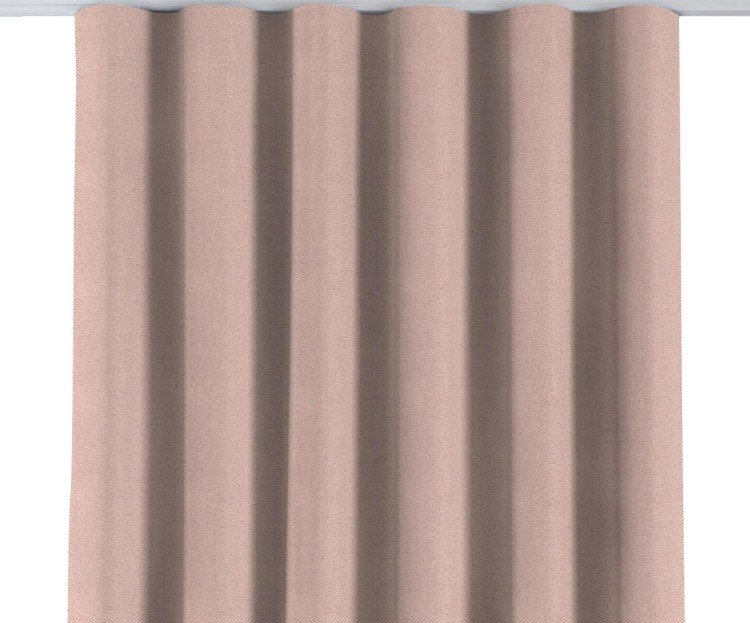 Комплект штор на тесьме «Волна», ткань блэкаут с блеском сиреневый